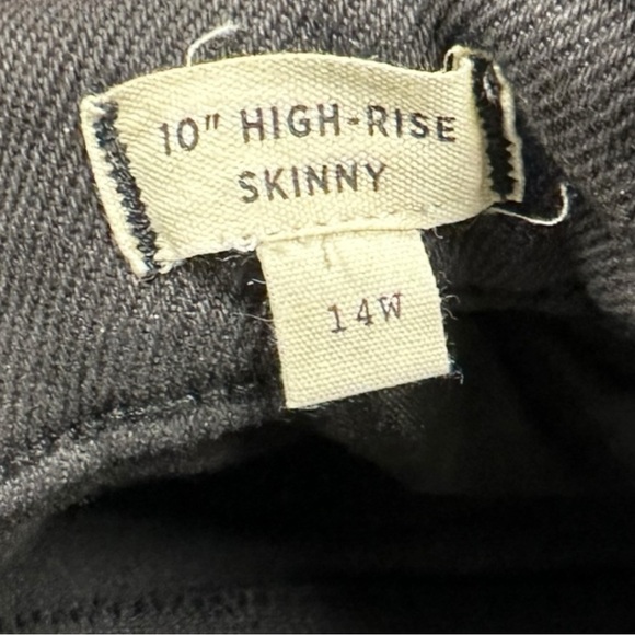 Madewell 10" High-Rise Skinny Jeans in Starkey Soft Black Gray Wash EUC 14W - Picture 3 of 4